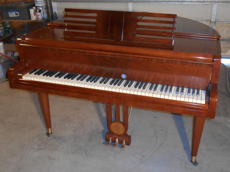 Wurlitzer butterfly grand piano refinishing for a fresh look