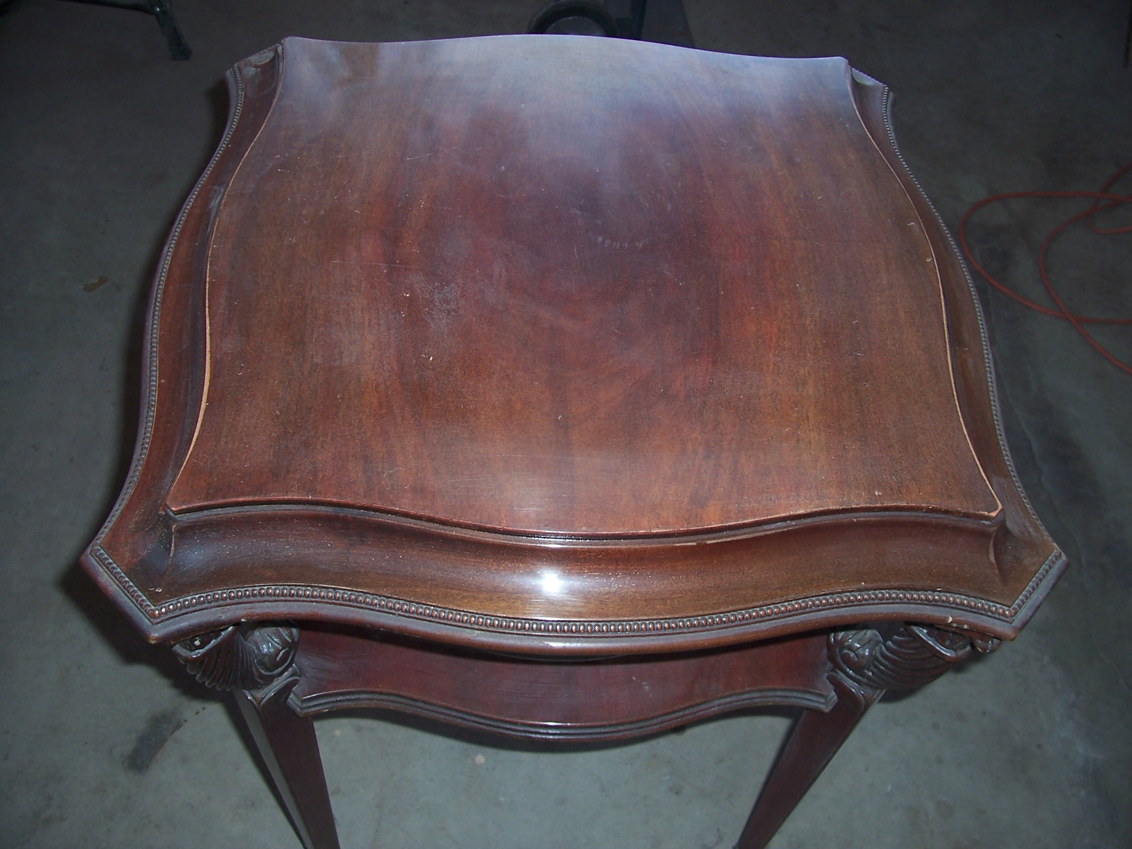 Old wooden table with a rustic wooden top