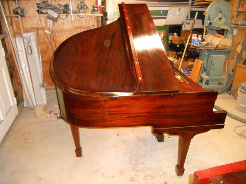 Francis Bacon baby grand piano refinishing for a sleek look